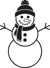 Cute Snowman Clipart SVG Bundle

