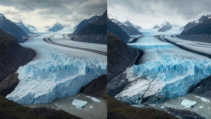 Glacial landscape comparison