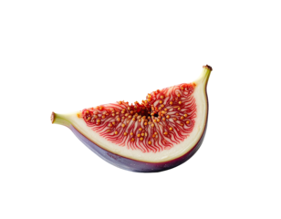 Close-up of a fig slice, vibrant red-purple flesh (1)
