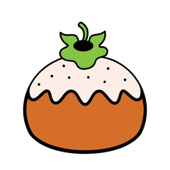 Illustration of sweet pastries and candy for shops and menus.