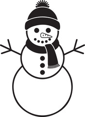 Cute Snowman Clipart SVG Bundle

