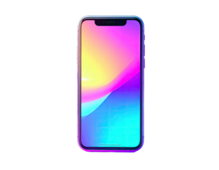 Vibrant smartphone with a gradient screen
