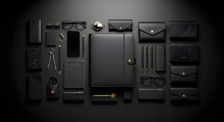 Assembling branded merchandise for a corporate promotional event within a company swag kit, wallpaper