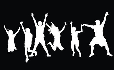 dancing people silhouettes