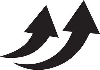 Long arrows icon. Long curved hand drawn arrow isolated background .