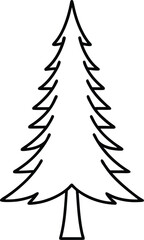 Obraz premium Green Christmas tree vector illustration for the winter holiday season