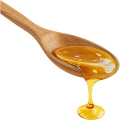 syrup in a wooden spoon