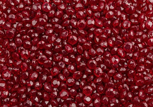 A Pile of Faceted Red Gemstones ruby jewel