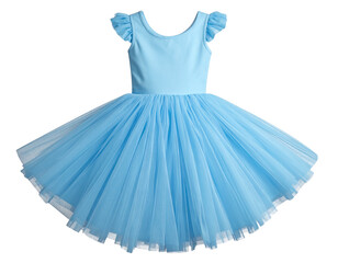  Light Blue Tulle Ballet Dress for Young Dancers PNG Transparent Background