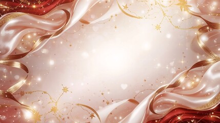 Golden star and snowflake holiday vector design for a red Christmas card background