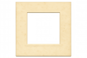 Vintage empty paper frame with transparent background, old grunge photo passe-partout for memory and nostalgia concepts