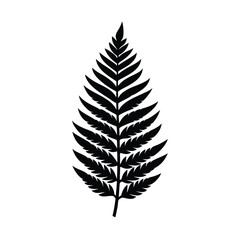 Fototapeta premium Fern Leaf Minimal Icon Illustration