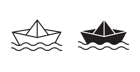 Paper boat icon