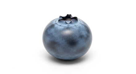 Macro shot of fresh blueberry on white backdrop, ready for inclusion