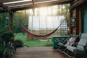 Hammock, greenhouse, holiday house