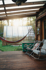 Hammock, greenhouse, holiday house