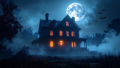 spooky halloween house