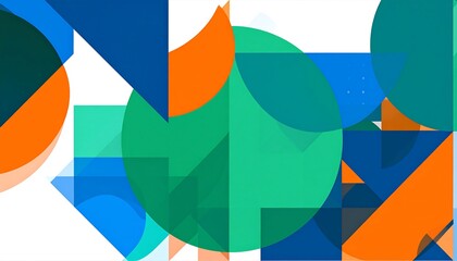 Abstract geometric shapes in vibrant colors