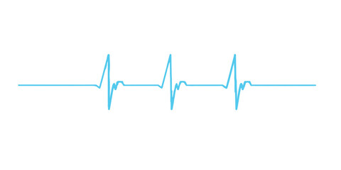 Green line ECG heartbeat cardiogram wave on a medical monitor showing pulse rate for **cardiology