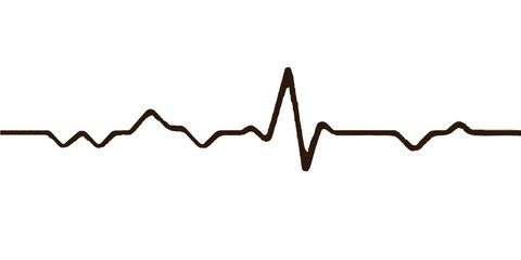 Medical ECG heartbeat cardiogram graph on a monitor showing pulse rate wave line chart illustration