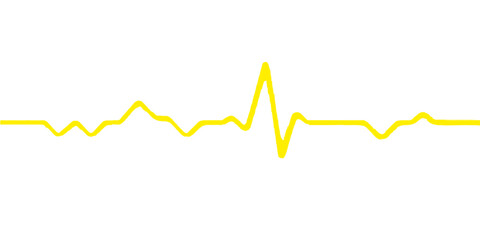 Vector graphic of a financial market stock chart with a 3D line graph in the shape of a heart beat