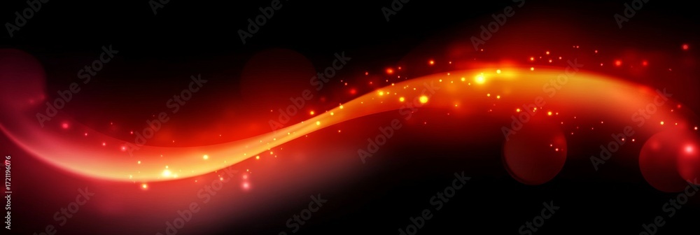 Aufkleber stylish modern abstract background with luminous red waves and smooth gradient for art and design