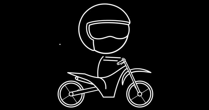 A man wearing a helmet rides off-road.