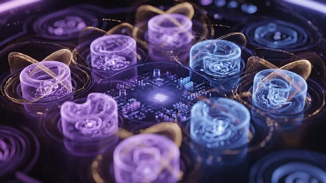 Abstract Cybernetic Core - A Futuristic Digital Art Composition.
