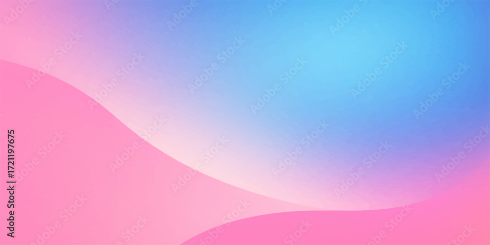 Poster smooth waves of vibrant pink and blue create a dynamic, abstract backdrop with a subtle gradient and