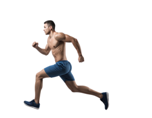 athletic young man with towel