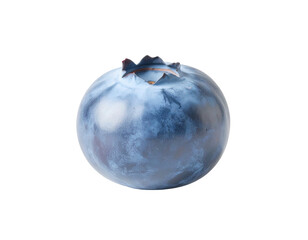 Close-up of a single, ripe blueberry