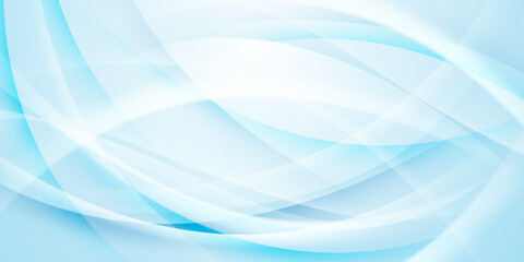 Blue waves abstract background, modern design, vector illustration
