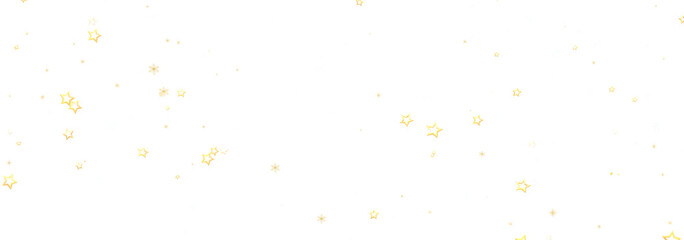 Sparkling gold stars confetti on white. Perfect for holidays, celebrations, and festive designs.