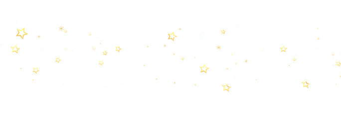 Sparkling gold stars scattered on a white background. Perfect for festive designs.