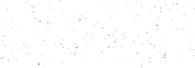 Festive background with gold and silver stars. Perfect for holidays, celebrations, and magical designs.