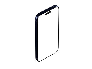 High-quality image of a modern smartphone with a blank screen, perfect for app presentations or website designs.