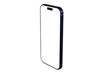 High-quality image of a dark-framed smartphone with a blank screen, perfect for app presentations or technology websites.