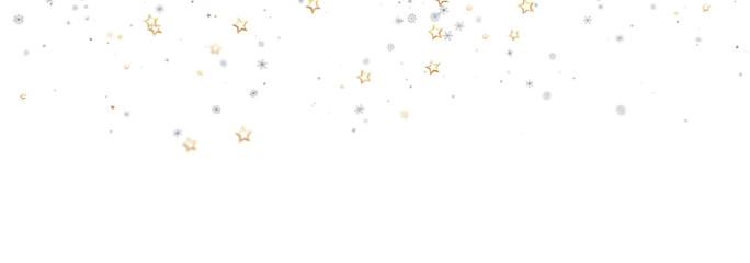 Sparkling festive background with gold and silver stars. Perfect for holidays, celebrations, and winter themes.