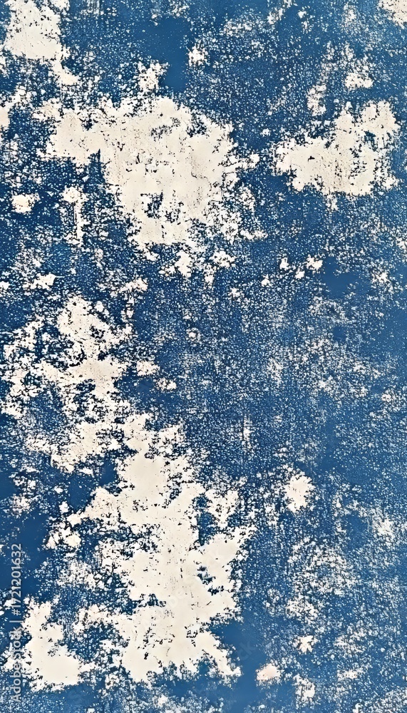 Aufkleber dreamy abstraction with azure and creamy hues, a calm palette of abstract forms and textures