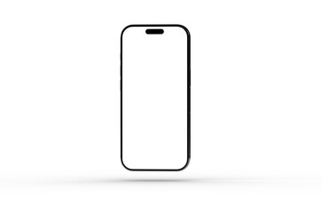 High-quality image of a modern smartphone with a blank screen, perfect for app presentations or website mockups.