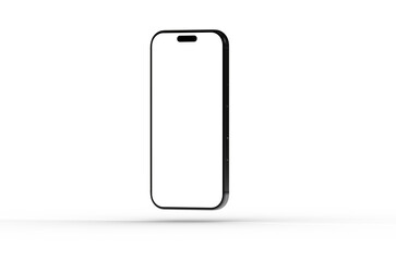 High-quality image of a modern smartphone with a blank screen, perfect for app presentations or website design mockups.