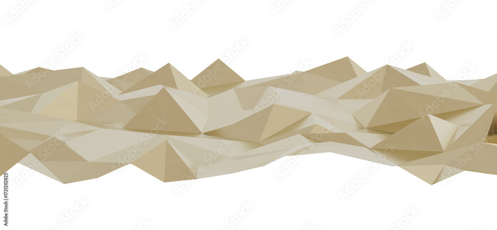 Poster high-resolution image of an abstract beige low poly landscape. ideal for website banners, presentati