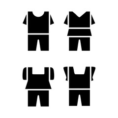 Naklejka premium Set Of Hannd Drawn One Set Casual Clothing Short Pants Outfits Icon Symbol Logo Vector Collections