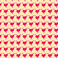 seamless pattern with pink hearts
