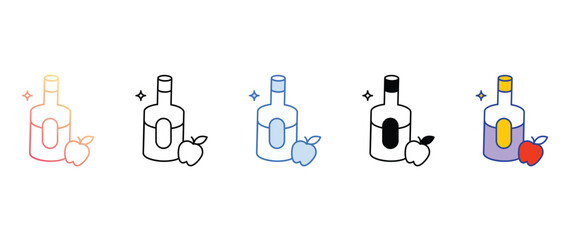 Cider icon design with white background stock illustration