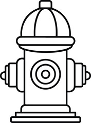 fire hydrant outline vector and illustration line art