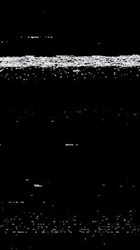 Vertical TV static noise background, retro black and white glitch texture, no-signal effect designed for portrait format screens and social media videos