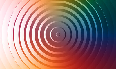 Concentric rings with a gradient of colors radiating outwards, creating a colorful visual