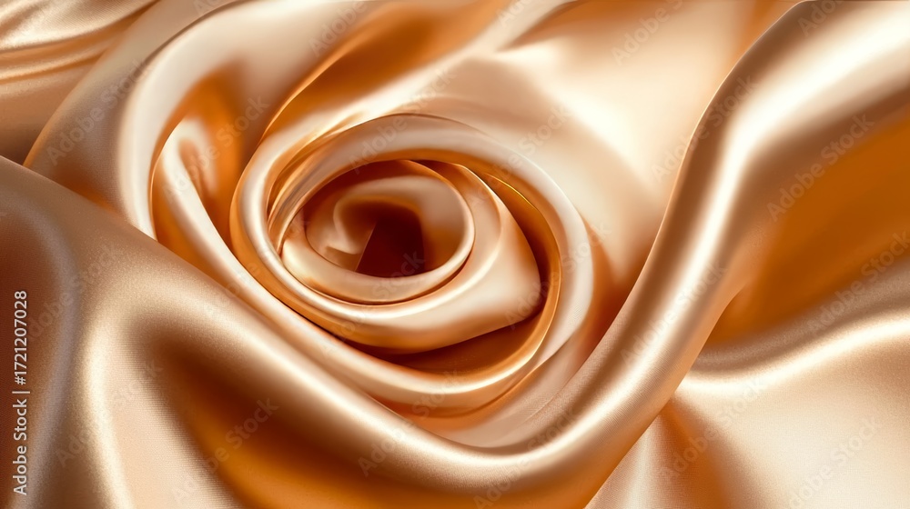Poster luxurious abstract background of soft gold draping silk waves with opulent metallic glow texture