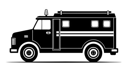 Modern armored truck design, a secure transportation vehicle perfect for financial institutions, security firms, and law enforcement agencies, stylish transport